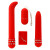 Изысканный красный набор вибромассажёров Diamond Red Giftset Remote 