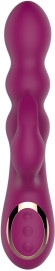 Сливовый вибратор-кролик AN Stamen с массажем бусинами - 22 см.
