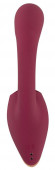 Малиновый вибратор с подвижными язычками 2 Function Vibrator - 20,6 см.