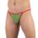 Зеленые сексуальные трусы-танга с контрастной отделкой Зеленые сексуальные трусы-танга с контрастной отделкой
