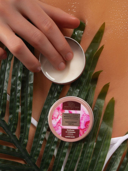 Массажная свеча  Клубника в сливках 