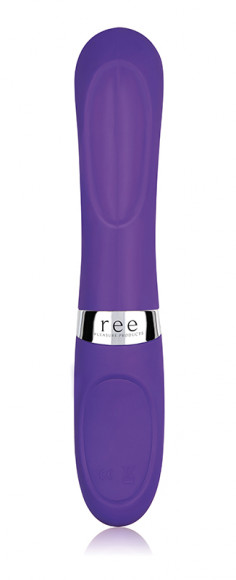 Фиолетовый силиконовый вибромассажёр Daphne - 12,7 см.