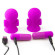 Лиловые перезаряжаемые вибростимуляторы для груди