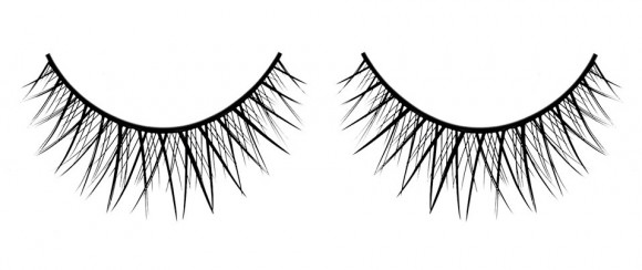 Черные накладные перекрещивающиеся ресницы Deluxe