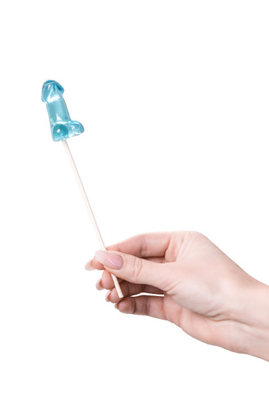 Набор из 2 мини-леденцов в форме члена со вкусом блю кюрасао