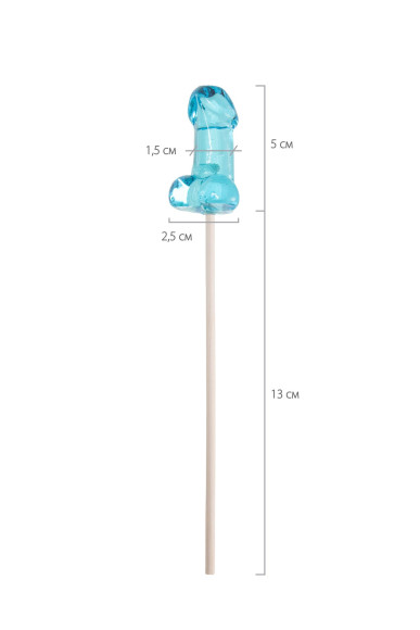 Набор из 2 мини-леденцов в форме члена со вкусом блю кюрасао