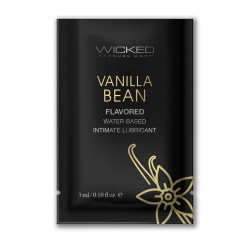 Лубрикант на водной основе с ароматом ванильных бобов Wicked Aqua Vanilla Bean - 3 мл.