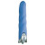 Изысканный голубой силиконовый вибратор Meridian - 17 см.