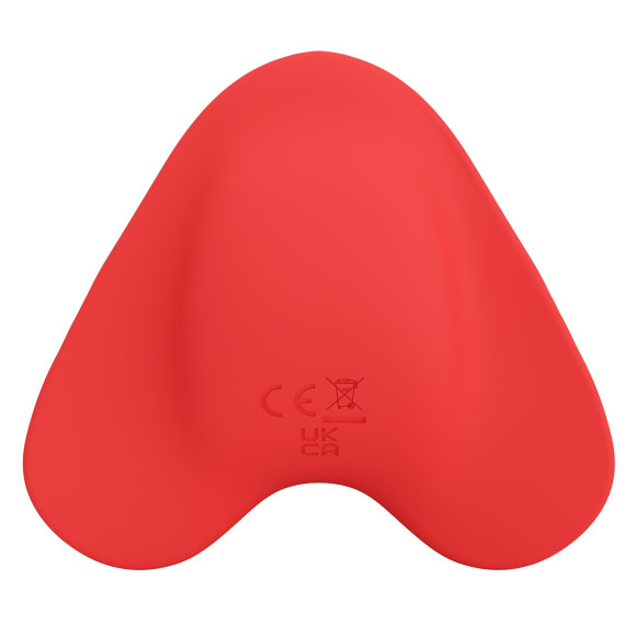 Красный вибратор на палец Carnation