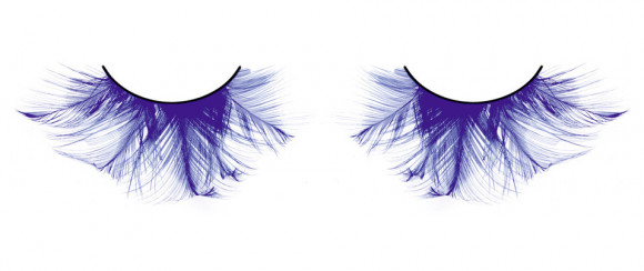 Голубые пушистые ресницы-перья