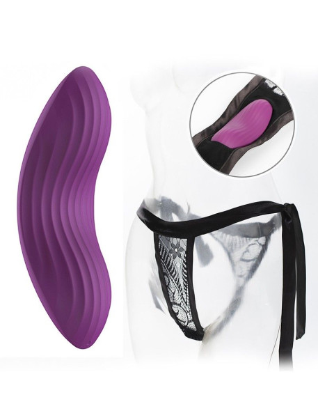 Фиолетовый клиторальный стимулятор Edeny с управлением через приложение