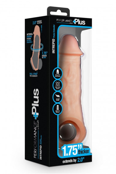 Телесная насадка-удлинитель Intrepid 9.25 Inch Realistic Penis Extender Sleeve - 23,5 см.