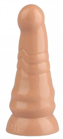 Телесная анальная втулка с круглой головкой - 20 см.