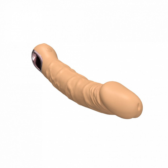 Телесный силиконовый вибратор-реалистик - 22 см.