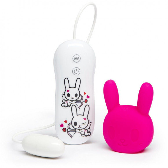 Розовый клиторальный стимулятор-зайчик SILICONE PURPLE BUNNY CLITORAL VIBRATOR