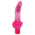 Розовый вибратор с блёстками VIBRATOR JAMMY JELLY FLARY GLITTER - 22 см.