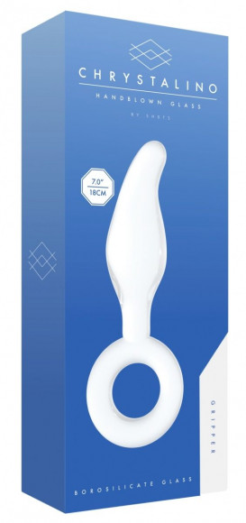 Белый анальный стимулятор Gripper - 17 см.