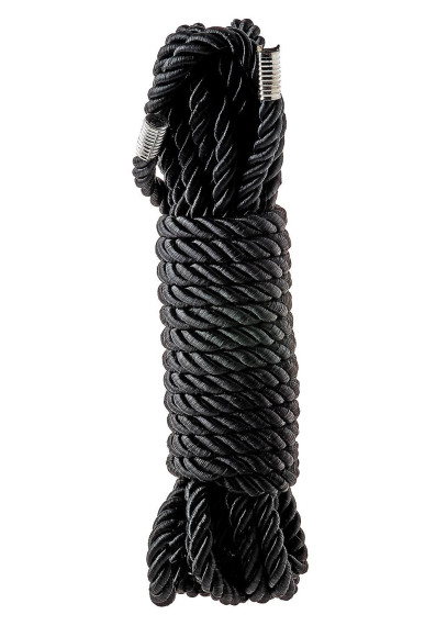 Черная веревка для шибари DELUXE BONDAGE ROPE - 5 м.