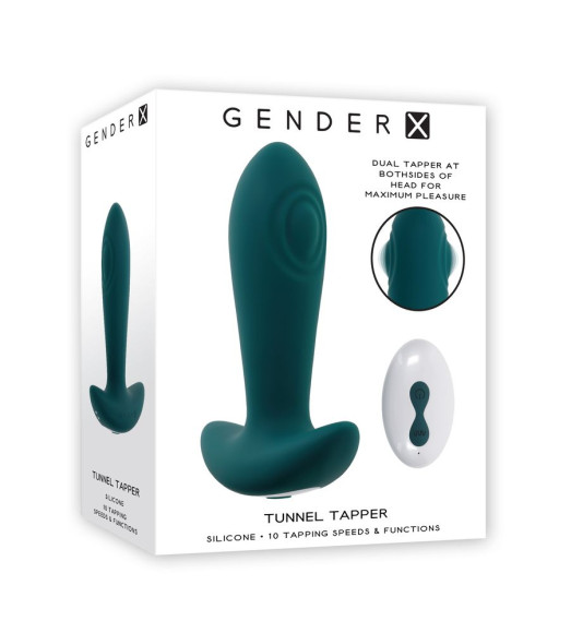 Изумрудная анальная вибропробка с пультом ДУ Tunnel Tapper - 12,1 см. Изумрудная анальная вибропробка с пультом ДУ Tunnel Tapper - 12,1 см.