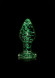 Стеклянная анальная пробка Glow in The Dark Large - 9 см.