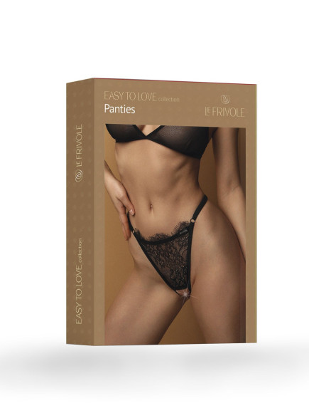 Соблазнительные кружевные трусики-стринги с доступом