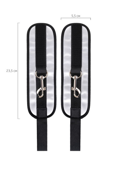 Серебристо-черные наручники Anonymo Серебристо-черные наручники Anonymo