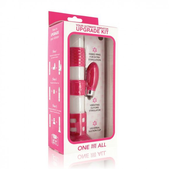 Набор розовых насадок на вибратор Vibrator Upgrade Kit