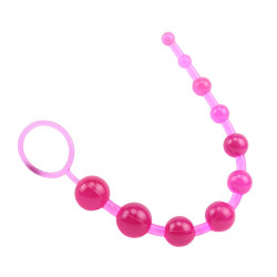 Розовая анальная цепочка с колечком Sassy Anal Beads - 26,7 см. Розовая анальная цепочка с колечком Sassy Anal Beads - 26,7 см.