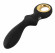 Черный вибратор для точки G с функцией расширения - 18,1 см.