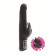 Черный силиконовый вибратор со стимулятором клитора и тремя моторчиками - 25 см.