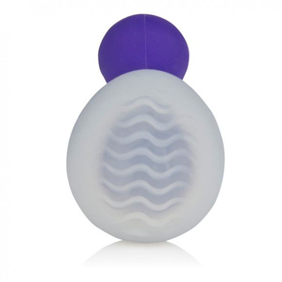 Массажер фиолетового цвета со съемной насадкой для заморозки Posh Silicone Wave