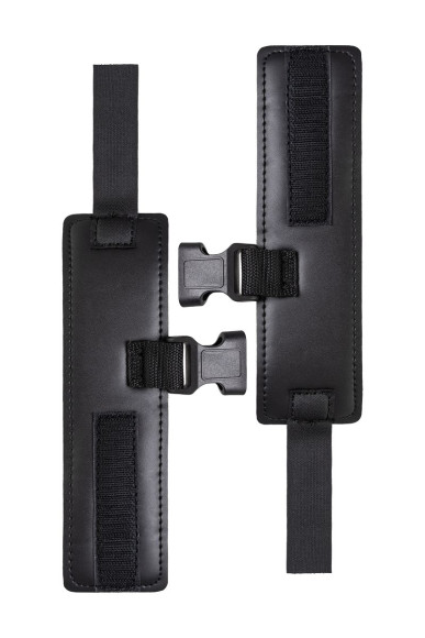 Черный ошейник с наручниками на липучках