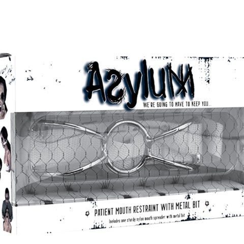 Расширитель для рта Asylum Patient Mouth Restraint with Metal Bit белого цвета