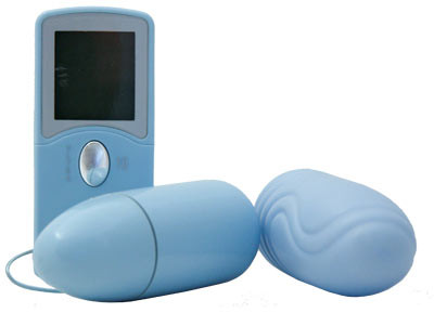 Голубое виброяйцо с ДУ