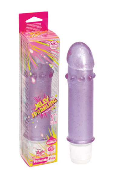 Перламутровый гелевый вибратор - 12,7 см.