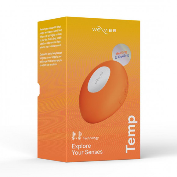 Оранжевый вибратор We-Vibe Temp для температурных игр