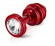 Красный анальный плаг с винтовым рельефом  ANNI Ano red plated T2 - 7,5 см.