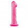 Полупрозрачный розовый фаллоимитатор Basix - 16,5 см.