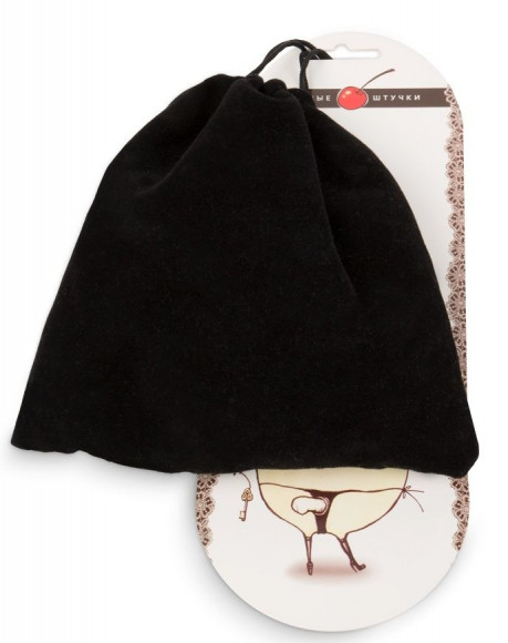 Черный мужской пояс верности на замочке