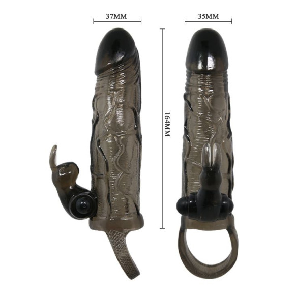 Удлиняющая дымчатая насадка с вибрацией 