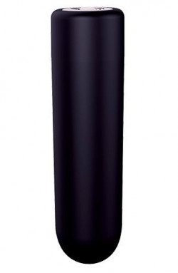 Черная перезаряжаемая вибропуля Power Bullet