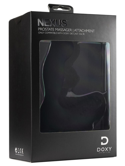 Черная насадка на вибратор Doxy для массажа простаты Prostate Massager