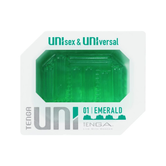 Зеленый мастурбатор-стимулятор Tenga Uni Emerald Зеленый мастурбатор-стимулятор Tenga Uni Emerald