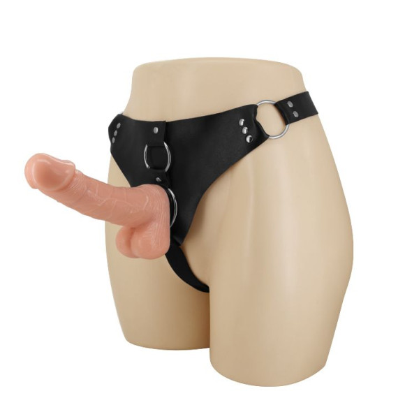 Женский страпон изогнутой формы - 18,3 см.