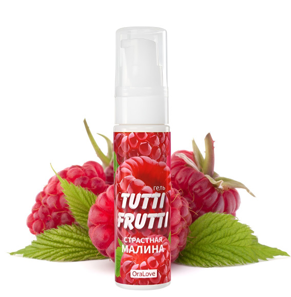 Гель-смазка Tutti-frutti с малиновым вкусом - 30 гр.