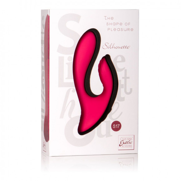 Красный перезаряжаемый вибратор со стимуляцией клитора Silhouette S17