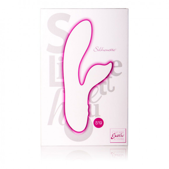 Розовый вибромассажер с лепестком для стимуляции клитора Silhouette S19