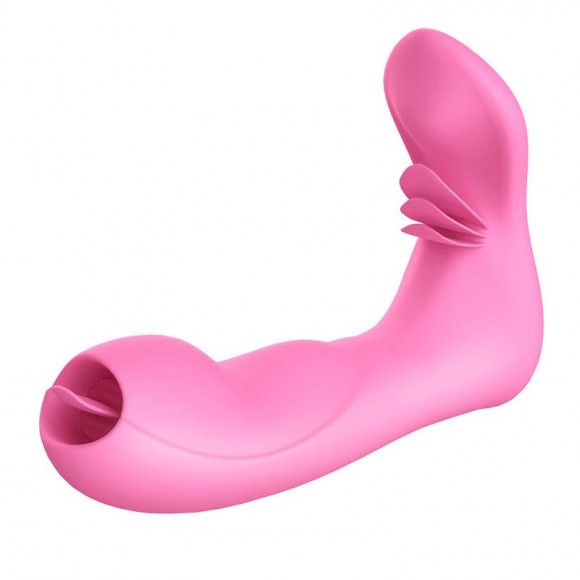 Розовый вибромассажер SEX MASSAGER с пультом ДУ