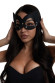 Черная кожаная маска кошки с клепками
