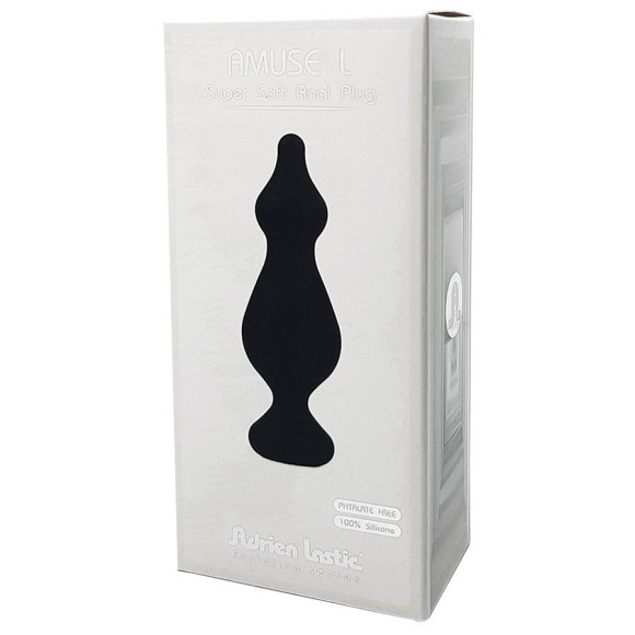Черная анальная втулка Amuse L - 13,8 см.